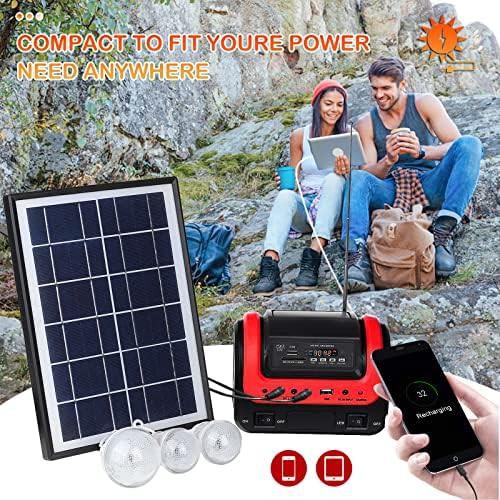Portable solar generator with panel for camping — photo 3