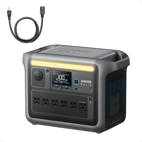 Anker SOLIX C1000 power station with car cable