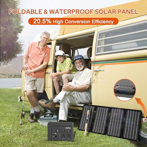 Portable power bank with forty watt solar panel — photo 4