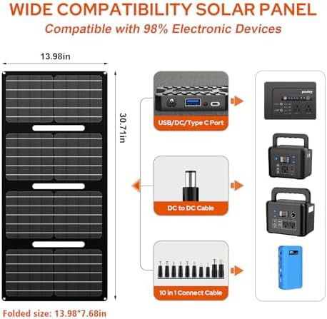 Portable power bank with forty watt solar panel — photo 5