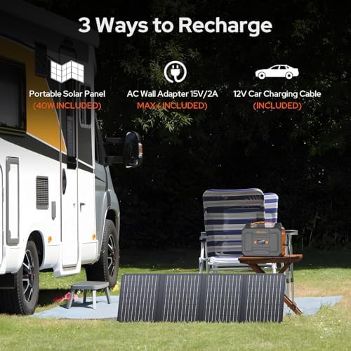 ZeroKor 100W portable power station with solar panel — photo 3
