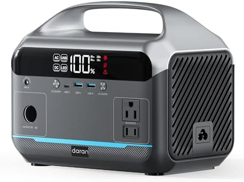 DaranEner 600W power station with dual AC