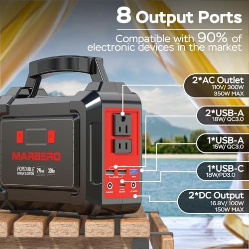 Marbero 296Wh portable power station with AC outlet — photo 3