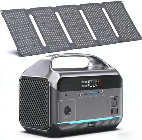Portable power station with 40W solar