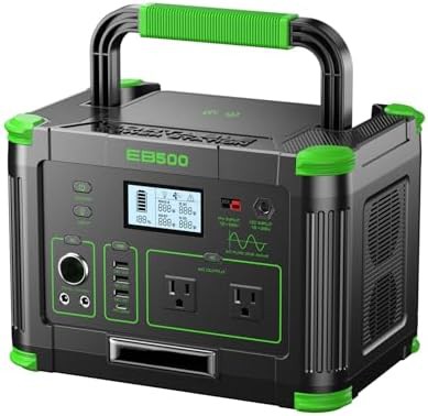 500W outdoor solar generator backup battery