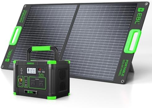 EBL 500W power station with solar panel