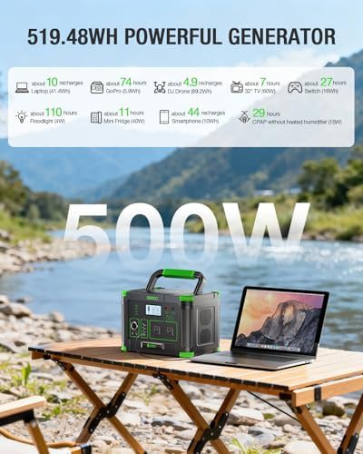 EBL 500W power station with solar panel — photo 4