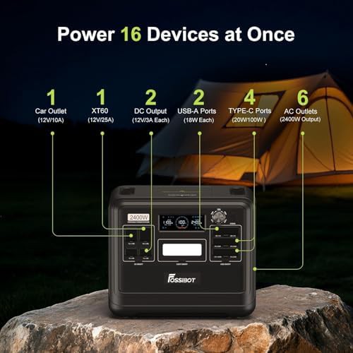 Fossibot F2400 2048Wh LiFePO4 solar generator — photo 4